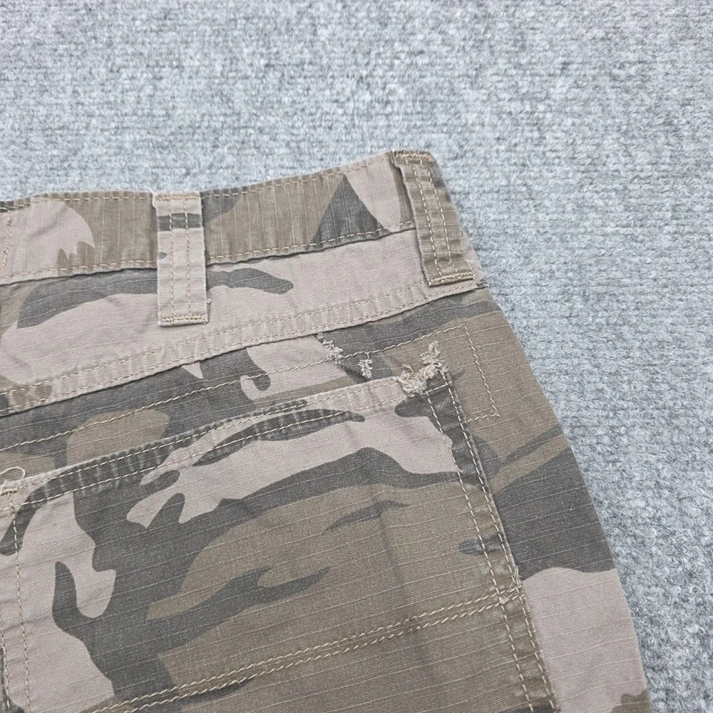 Wrangler Authentics Mens Camo Cargo Shorts Size 34 Relaxed Fit Cotton Camouflage
